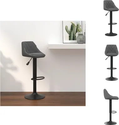 Produktbild von vidaXL Barhocker Dunkelgrau Samt -  Barhocker