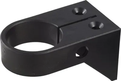 A black machine holder for work tables.