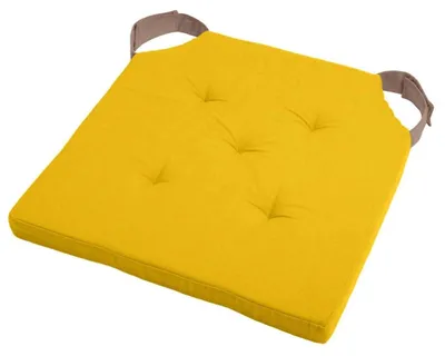 Image de Stof Duo Galette Carrée Ruban Auto-agrippant 38x38cm Moutarde Taupe - Stof