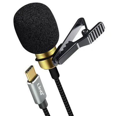 Image de Microphone cravate USB-C, son omnidirectionnel, câble tressé 2m LinQ