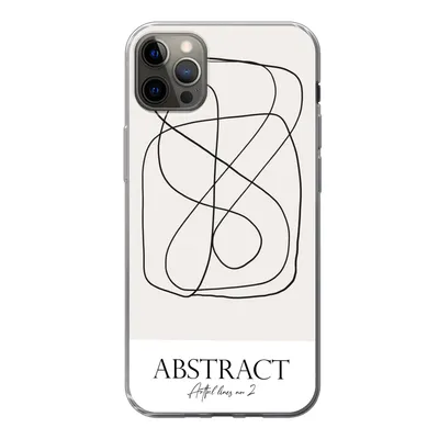 Produktbild von MuchoWow® Handyhülle Schutzhülle Hülle für iPhone 12 Pro Max Kunst - Linienkunst - Abstrakt Silikon Softcase Handy Hülle - Hartschale