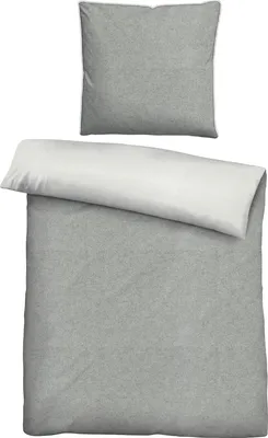 Produktbild von Biberna Wendebettwäsche sturmgrau 1x 155x220 cm + 1x 80x80 cm