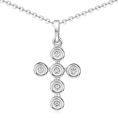 Produktbild von MATERIA by Matthias Wagner Kreuz Kettenanhänger 925 Sterling Silber mit Zirkonia KA-118