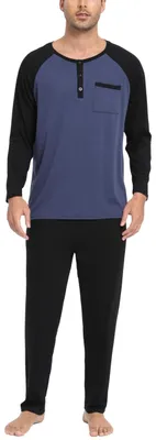 Produktbild von Omgoods – Herren Schlafanzug-Set aus Baumwolle – Bequem schlafen mit Stil