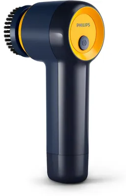 Produktbild von Philips Sneaker Cleaner Schuhbürste, inkl. 3 Bürsten und 4 Batterien, Blau (GCA1000/60)
