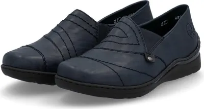 Produktbild von Rieker Damen Loafer  Komfort Extraweite  48961-14  Blau, Schuhgröße:36 EU