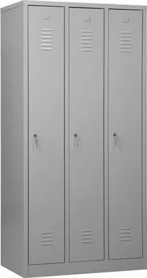 Produktbild von Gürkan Spind lichtgrau 105295, 3 Schließfächer 90,0 x 50,0 x 180,0 cm
