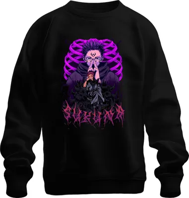 Produktbild von Sukuna Itadori Jujutsu Kaisen Anime Fluchkönig Otaku Geschenk Uni Sweatshirt Pullover, Schwarz, L