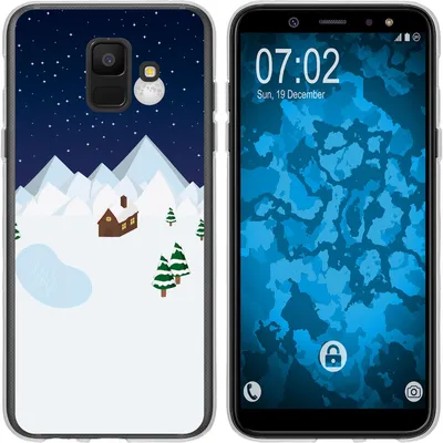 Produktbild von PhoneNatic Case kompatibel mit Samsung Galaxy A6 (2018) Silikon-Hülle X Mas Weihnachten Winterwonderland M6