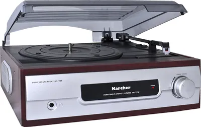 Produktbild von Karcher KA 8050 Plattenspieler Riemenantrieb Mahagoni Silber Karcher