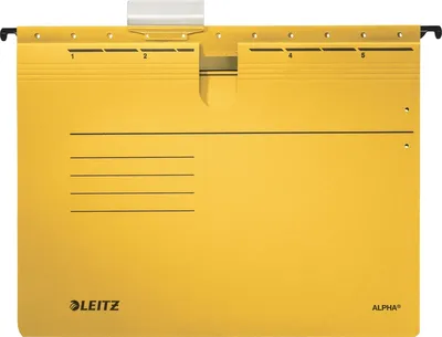 Produktbild von Leitz Hängehefter ALPHA 19840015 A4 kfm. Heftung gelb 25 St./Pack.