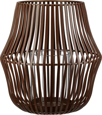 Produktbild von Gilde Windlicht, Bologna , Metall, dunkelbraun, VE 4, H. 22 cm, D. 20 cm Höhe: 21.50 cm Durchmesser: 19.50 cm 69889