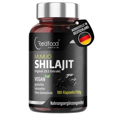 Obrázok produktu pre Mumijo Shilajit kapsuly, vysoká dávka od Redfood Nature GmbH