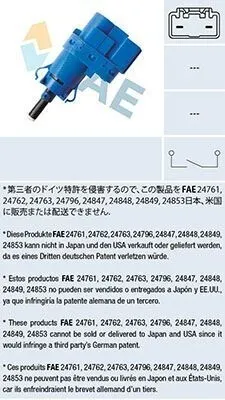 Produktbild von FAE Bremslichtschalter 24853 für MAZDA 5 (CR19) mechanisch
