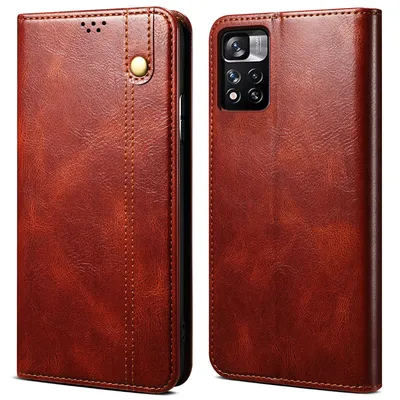 Immagine prodotto di Custodia per Xiaomi Redmi Note 11 Pro / Note 11 Pro+, custodia flip in pelle con funzione stand rosso