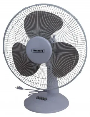 Obrázek produktu pro Stolní ventilátor Rosberg R51760B16, 40W, 40 cm, 3 rychlosti, oscilace, nastavitelné naklonění, bílá/šedá