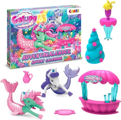 Produktbild von Adventskalender Einhorn, Glitzerpferde - Einhorn - Weihnachtskalender für Mädchen - Spielzeug - Kalender - Mit schönen Inhalten