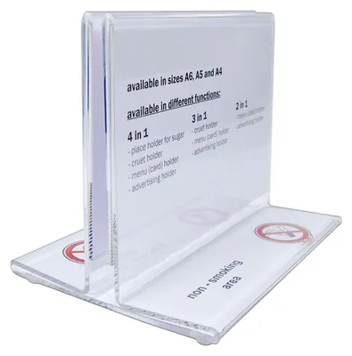 Produktbild von 1x Tischaufsteller "2in1" aus Acrylglas A6