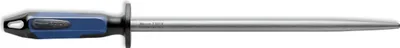 Image de F. DICK Fusil de boucher 30 cm manche bleu/noir Fusil à aiguiser rond avec manche 2 K