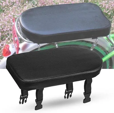 Productafbeelding van Achterbank Kussen - Fiets Zadel - Comfortabel Fietsen - Verdikt Ontwerp - 30 x 15 cm - Zwart
