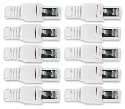 Produktbild von Netzwerkstecker 10x CAT6A RJ45 Netzwerk Stecker werkzeuglos CAT7 CAT6 CAT5 Kabel
