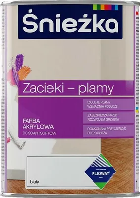 Produktbild von ŚNIEŻKA Flecken und Streifen Acrylfarbe für Wände und Decken 1l