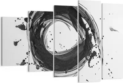 Produktbild von Bild auf Leinwand - Leinwandbild - 5 Teile - Abstraktion Rad Aquarell - 150x100cm - Wand Bild - Wanddeko - Wandbilder - Leinwanddruck - Bilder - Wanddekoration - Leinwand bilder - EG150x100-4371