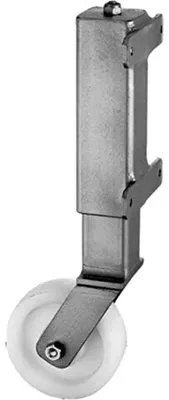 Image de Alberts 416867 Rouleau de portail, pour portails lourds et larges, jusqu'à 450 kg, à visser, galvanisé à chaud, hauteur 400 mm, Ø rouleau 125 mm