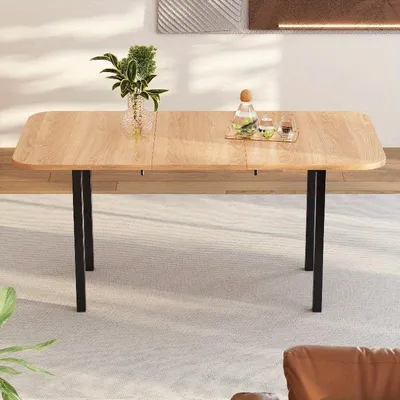 Image de Table extensible – Table de cuisine réglable de 120 à 160 cm – Structure en aluminium
