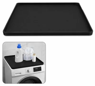 Siliconen Waschmaschinenmatte, wasserdicht, 60x60 cm, rutschfest, schwarz