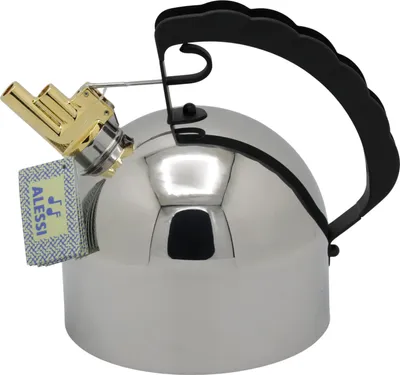 Image de Alessi 9091 FM - Wasserkessel - Edelstahl - mit Stahlboden - Ø 16,5cm