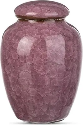 Produktbild von Luxe Mini Urne 200 ML aus Keramik in Pure Rosa - Cremation Urn für Menschen und Haustiere - Dekorative Assehaltung
