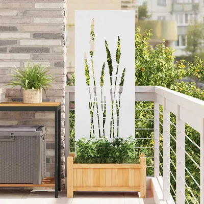 Obrázek produktu pro Soukromí na zahradě Bílá 50 x 140 cm Studeně válcovaná ocel