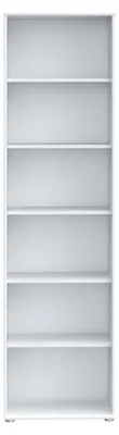 Produktbild von Forte TEMPRA2 Bücherregal 50 60, weißes Bücherregal, Standregal, Büroregal, Wohn