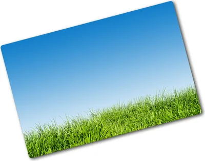 Produktbild von Tulup Glas Herdabdeckplatte - 80x52 cm - Glaskeramikkochfeld-Abdeckung Spritzschutz Glasabdeckplatte - Einteilig - Blumen & Pflanzen - Gras - Grün