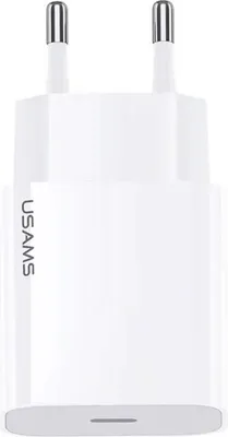 Produktbild von Usams, USB-C Ladegerät 20W Power Delivery 3.0 ultrakompakt, Weiß