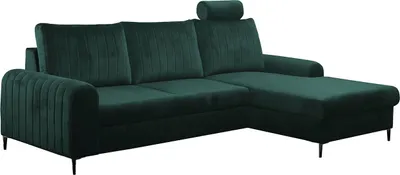 Produktbild von MIRJAN24 Ecksofa Simori, Stilvoll Eckcouch mit Bettkasten und Schlaffunktion (Farbe: Velluto 27, Seite: Rechts)