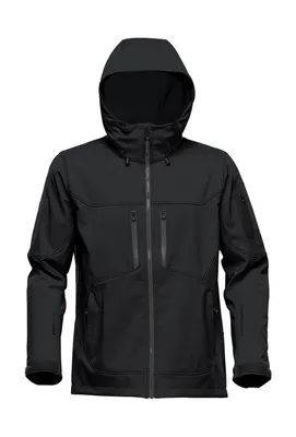 Produktbild von STORMTECH Herren Softshell Jacke Kapuzenjacke Regenjacke Windbreaker, Größe:L, Farbe:Schwarz