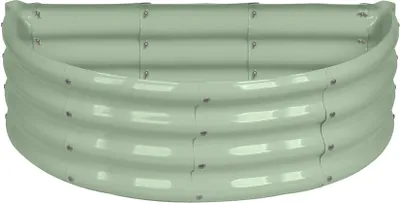 Produktbild von Halbrundes Hochbeet aus verzinktem Stahl – 90 cm x 45 cm – Grün