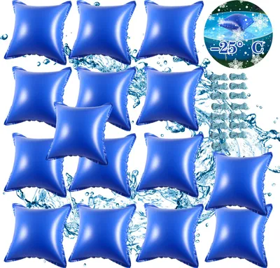 Produktbild von Ikodm Poolkissen 120x120cm | Winterkissen für Pool | Luftkissen Poolabdeckung Quadratisch | Frostbeständig bis -25°C | PVC Material | 15 Stück