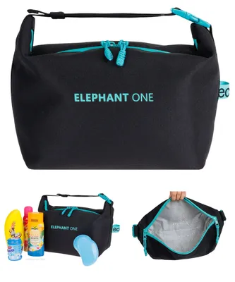 Produktbild von Kulturbeutel Damen große Kulturtasche 6,5L gepolstertes Washbag wasserabweisend Shaving Bag Kosmetiktasche Sauna One ECO 13130 Schwarz Türkis +b