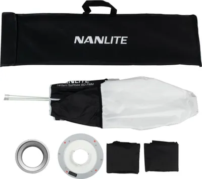 Produktbild von Nanlite LT-FMM-60, Schwarz, Weiß, Forza 60, 75 mm, 77 mm, 305 mm, 128 g