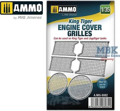 Produktbild von Ammo of MIG AMIG8082 King Tiger engine cover grilles 1:35
