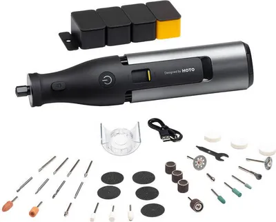 Obrázek produktu pro Precision multifunction grinder 12V set 36 el. HOTO QWLDM002 35000RPM