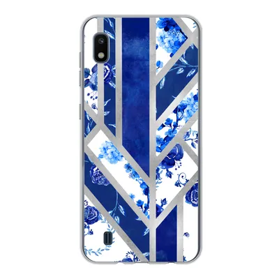 Produktbild von MuchoWow® Handyhülle Schutzhülle Hülle für Samsung Galaxy A10 Delfter Blau - Design - Luxus Silikon Softcase Handy Hülle - Schutzhülle