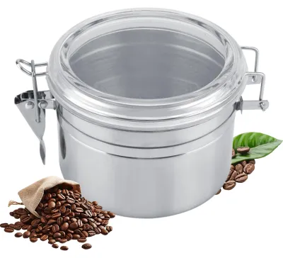 Edelstahl-Vorratsdose, vakuumversiegelt, 800 ml, für Kaffee & Tee