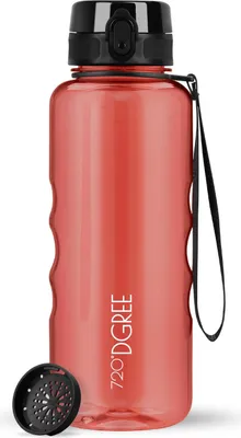 Produktbild von uberBottle crystalClear Trinkflasche mit Sieb 1500ml / Imperial Red/ 720DGREE
