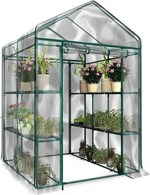 Produktbild von PVC-Garten-Mini-Gewächshausabdeckung für den Haushalt, wasserdicht, UV-beständig, schützt Gartenpflanzen (ohne