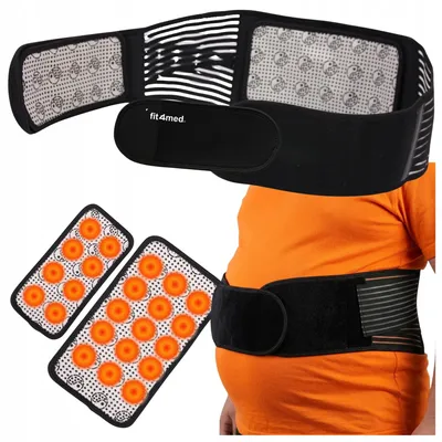 Produktbild von Fit4Med | Magnetgürtel Für Die Lendenwirbelsäule Mit Wärmemagneten 3Xl Gross Lang Fit4Med 90–120 Cm