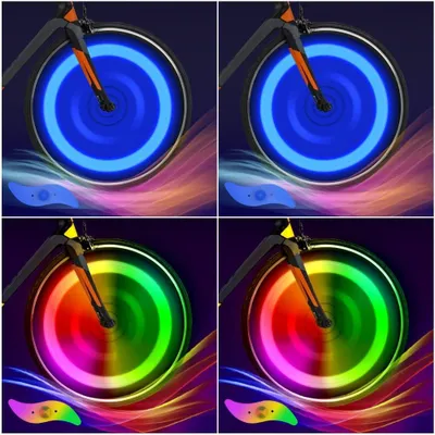 Produktbild von Fahrradspeichenlichter, 4 Stück. Reifenreflektoren